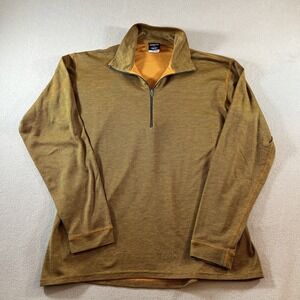 Patagonia Capilene Men M USA Brownish Orange Base‎ Layer LS Shirt VTG